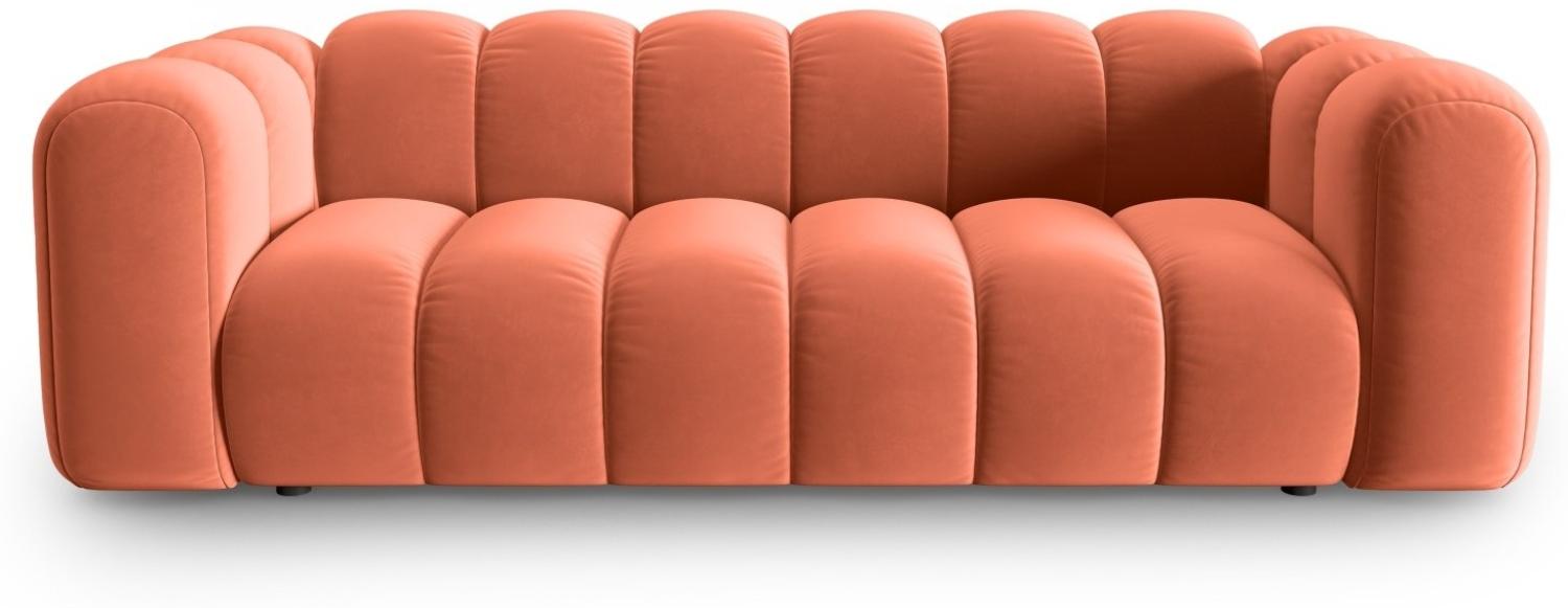 Micadoni Sofa Lupine 3-Sitzer Samtstoff Koralle Bild 1