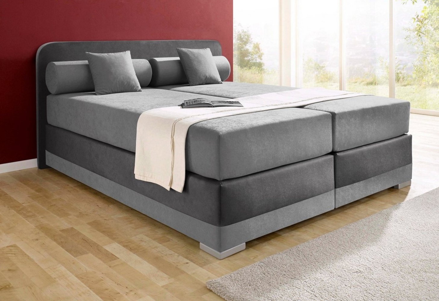 Maintal Boxspringbett Lago, in 3 verschiedenen Matratzenarten, H2 oder H3 Bild 1