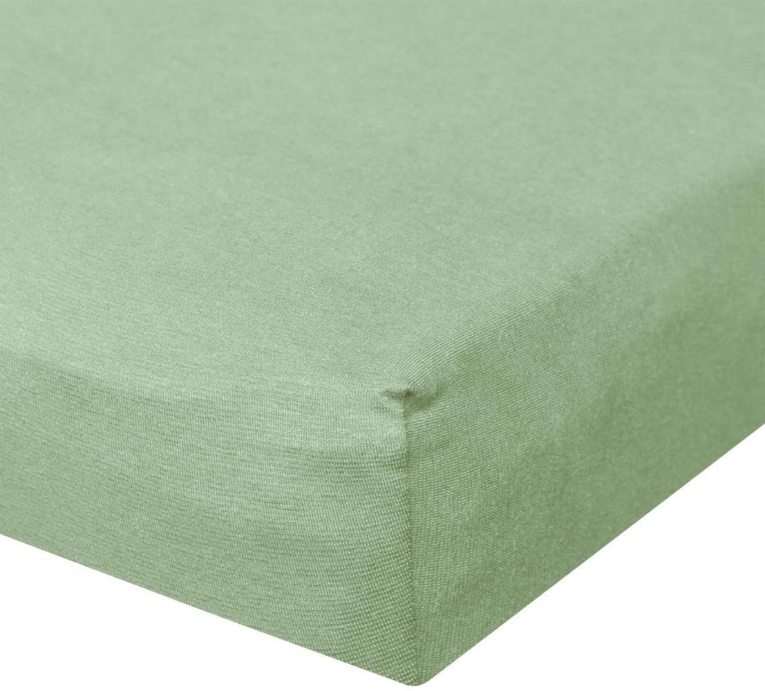 BettwarenShop Jersey Spannbetttuch Ultra-Stretch|200x220 - 220x240 cm| schilf Bild 1