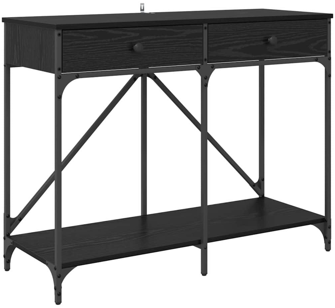 vidaXL Konsolentisch Schwarz Eichen-Optik 100 x 39 x 78,5 cm 882808 Bild 1