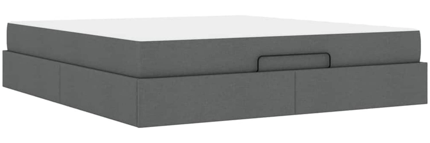 vidaXL Bettgestell mit Speicher Dunkelgrau 180 x 200 cm Stoff 3399509 Bild 1