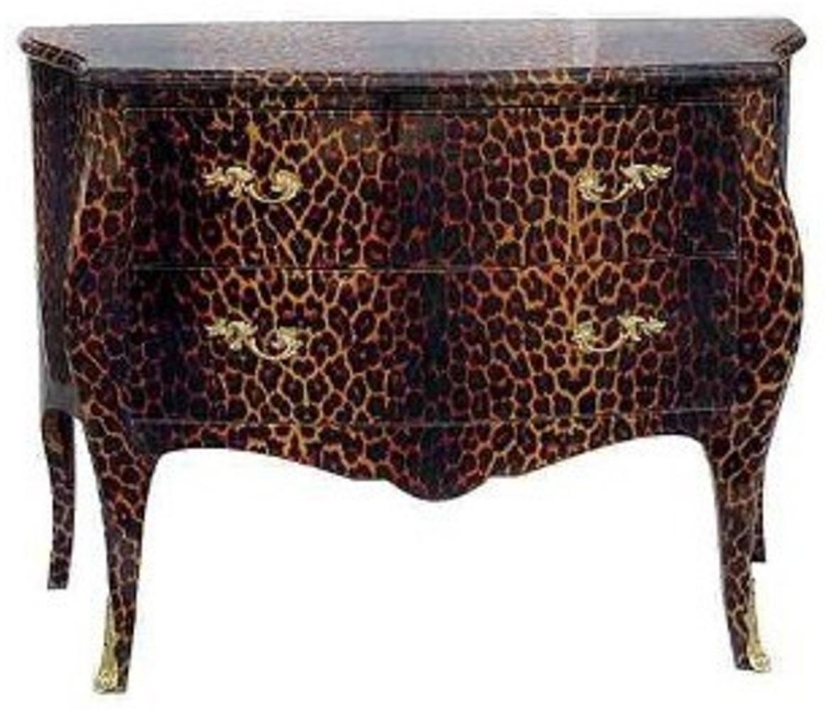 Casa Padrino Barock Kommode Leopard 106 cm - Schrank Möbel Bild 1