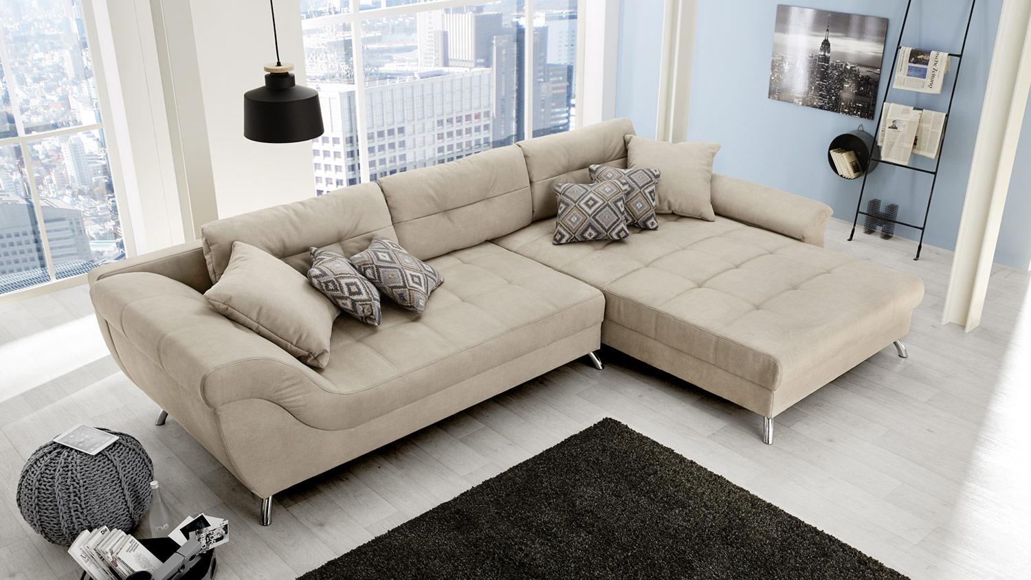 Wohnlandschaft SAN FRANCISCO Sofa Ecksofa Polstersofa in beige Bild 1