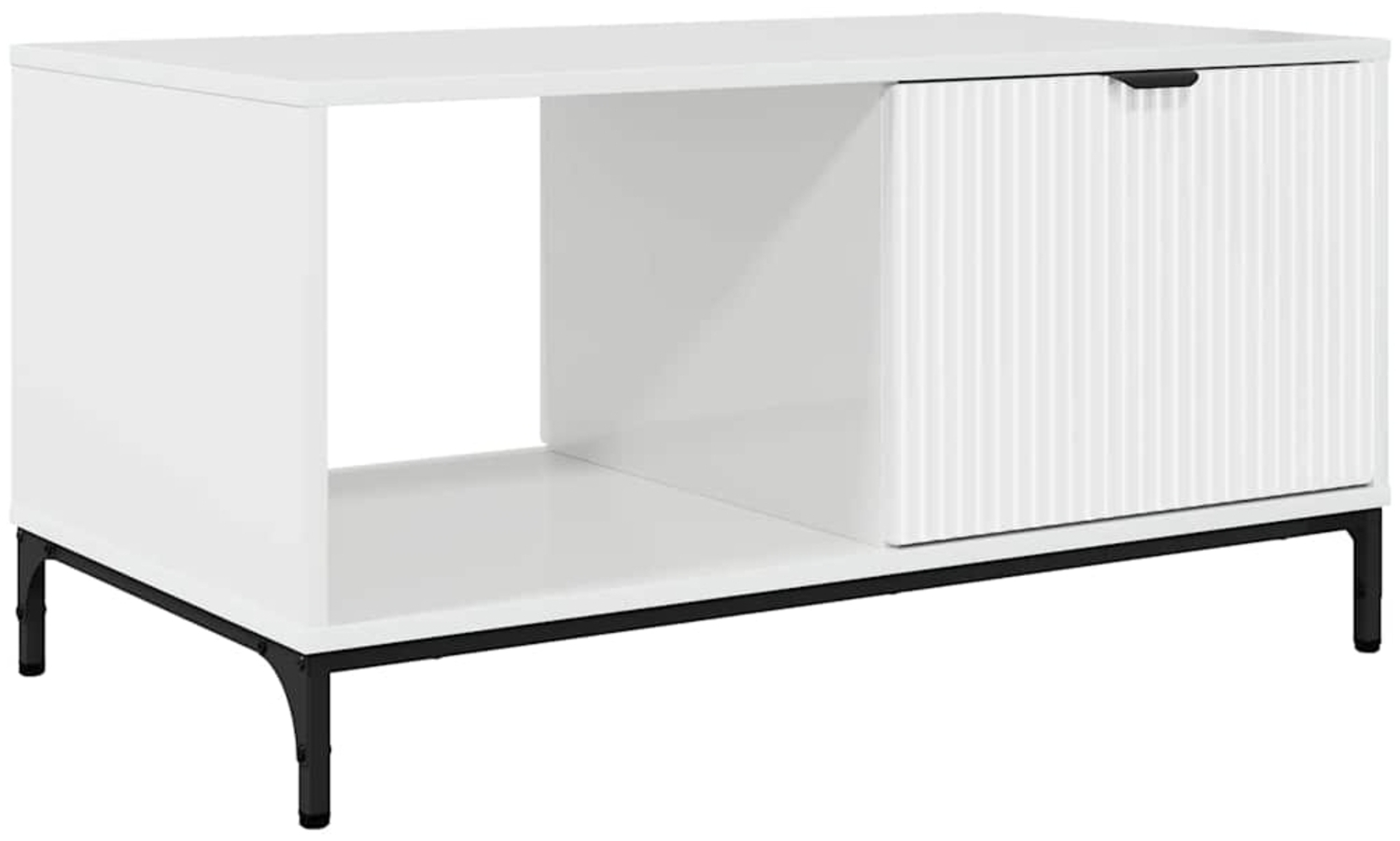 vidaXL Couchtisch Hochglanz-Weiß 90 x 49 x 46 cm Holzwerkstoff 883448 Bild 1