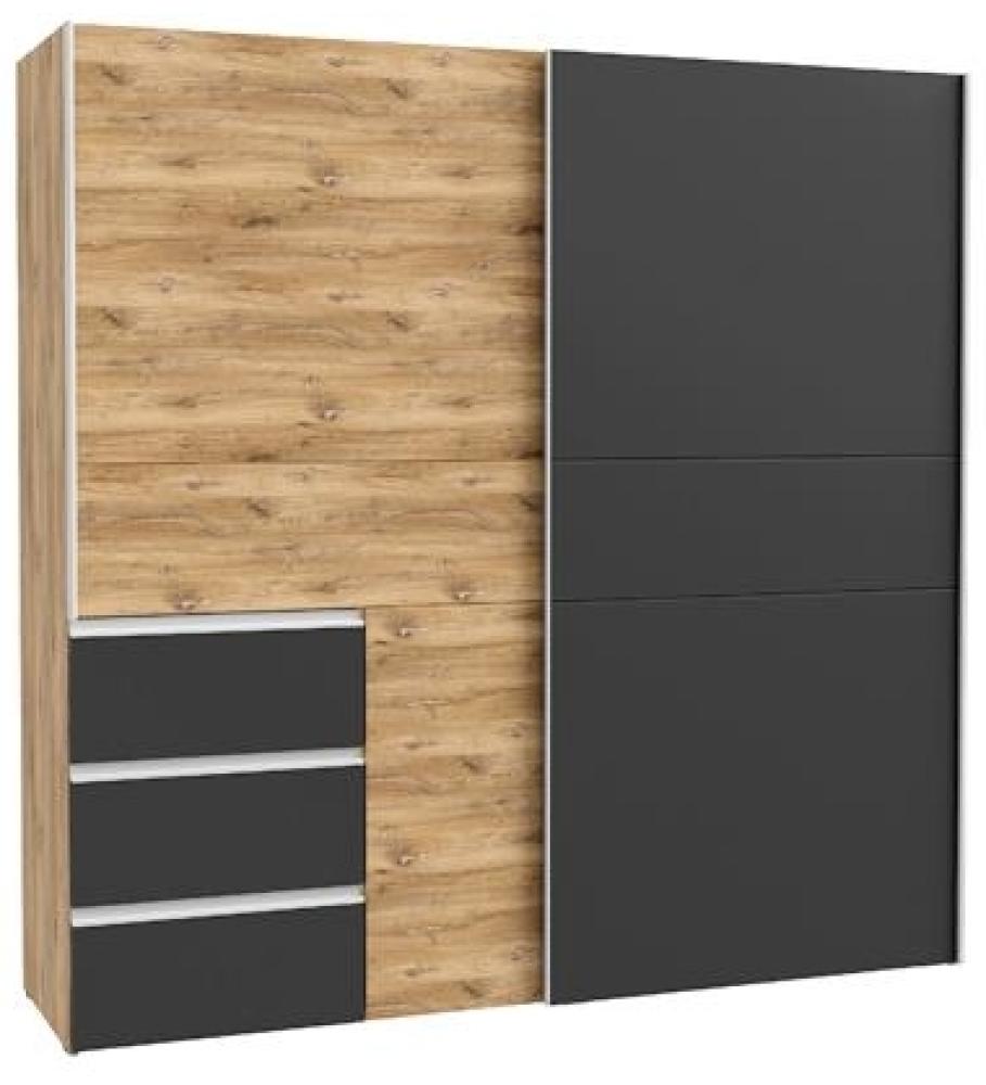 Schwebetürenschrank >Winn 2< in Flagstaff Eiche hell - 200,1x205x61,2cm (BxHxT) Bild 1