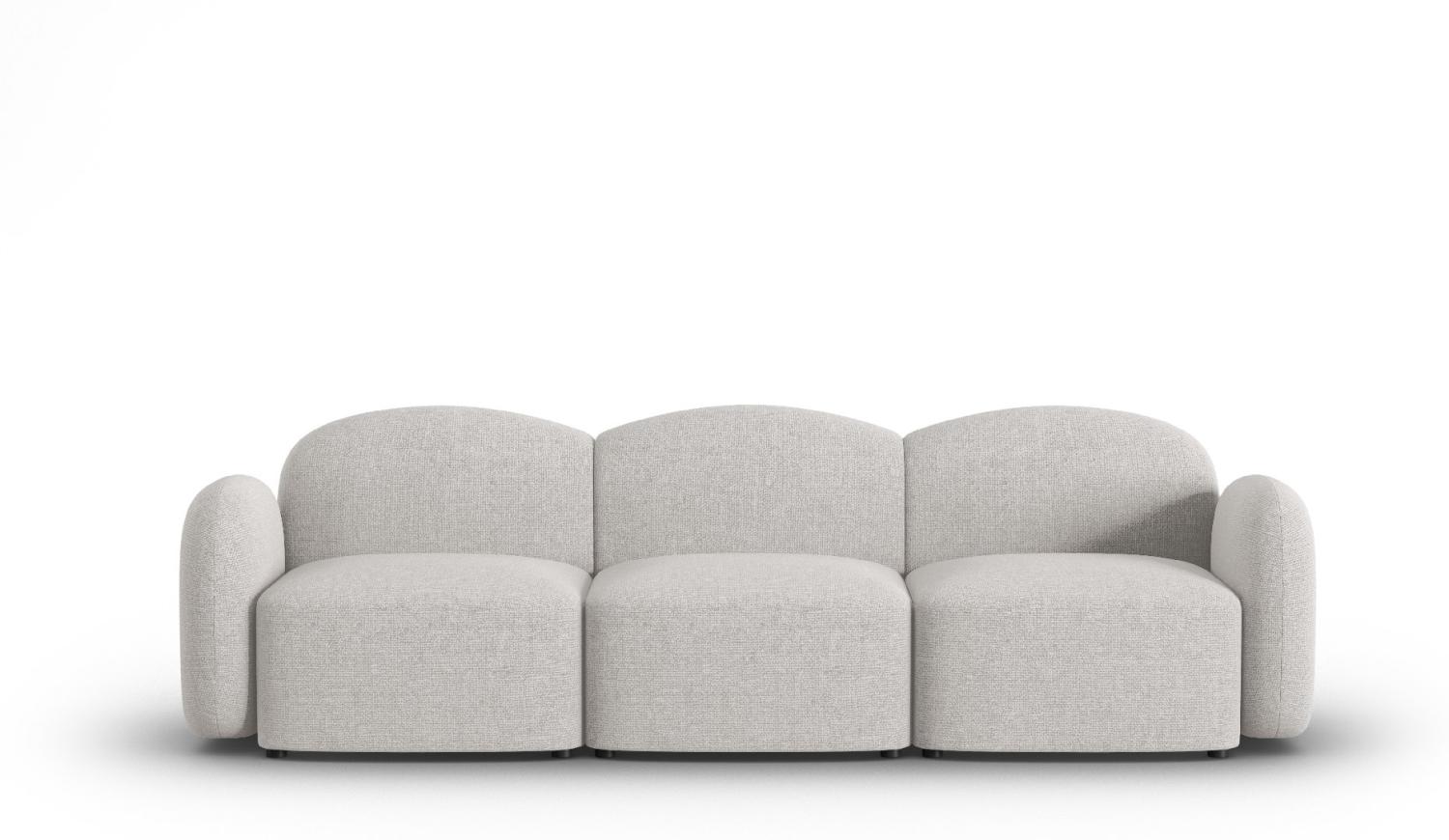 Micadoni Sofa Blair 3-Sitzer Chenille Silber Melange Bild 1