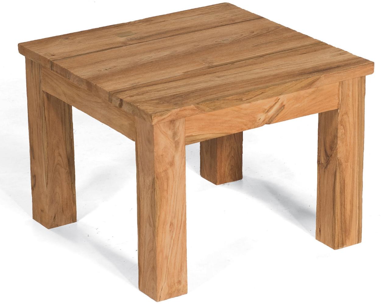 Sonnenpartner Lounge-Beistelltisch Charleston 60x60 cm Teakholz Old Teak Bild 1