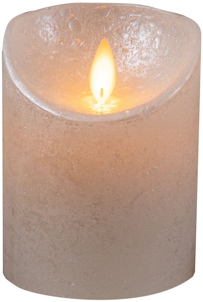 LED Echtwachskerze Wachskerze Stumpenkerze Kerze mit Timer flammenlos perle Bild 1