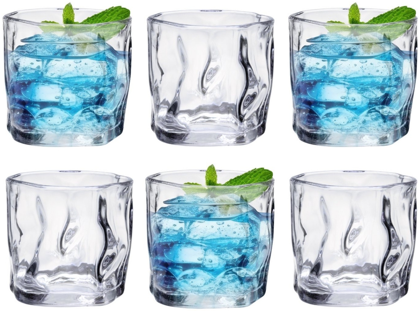 Zoha Glas Diamond Clear Glas Trinkgläser Cocktailgläser, Glas, Hitzebeständig Eiskaffeegläser Tee Wasser Saft Kaffee Bild 1