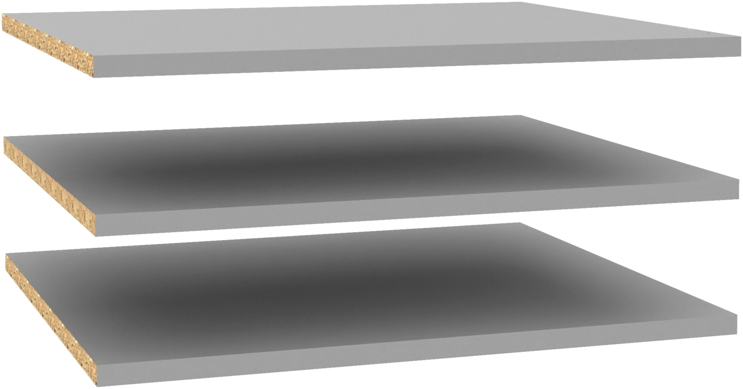 FORTE Extras Robes/Kds Einlegeböden, Holzwerkstoff, Grau, 97,9 x 52,7 x 2,2 cm Bild 1