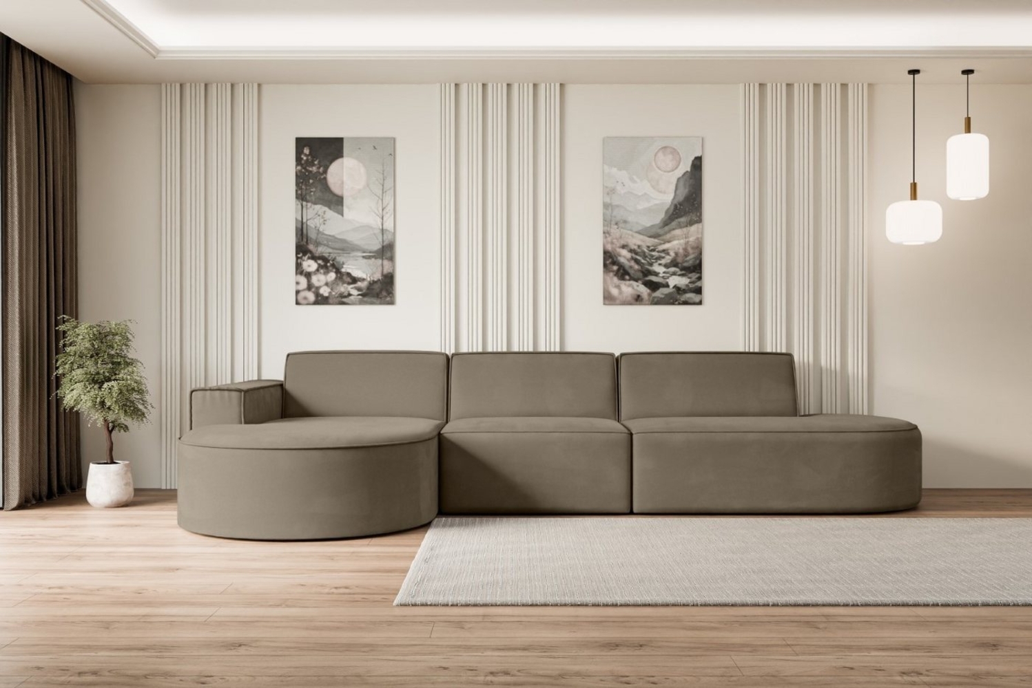ALTDECOR Ecksofa MARI-L2, Sofa Praktische Bequeme Funktionsecke Couch L-Form Eckcouch, Corner Sofa U-Form Vielseitige Sofa Wohnlandschaft Wohnzimmer Bild 1