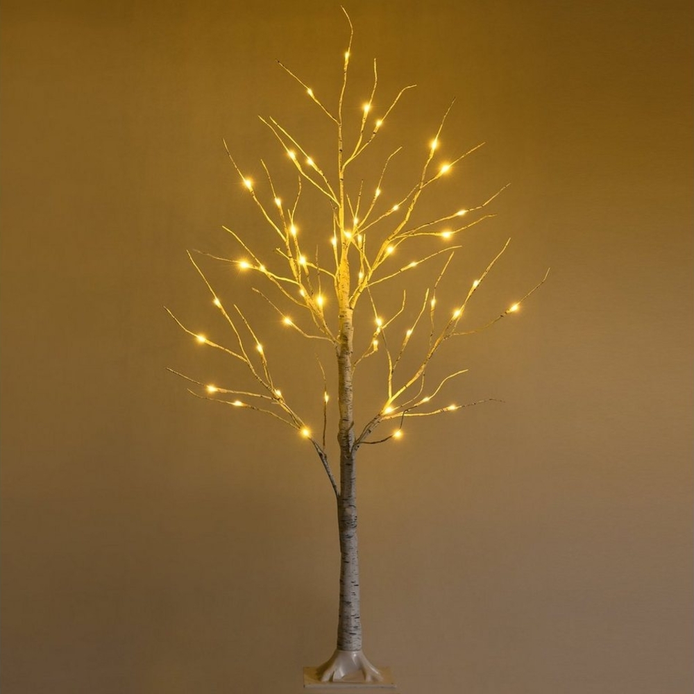 COSTWAY Künstlicher Weihnachtsbaum, 120 cm, mit 48 warmweißen LED-Leuchten Bild 1