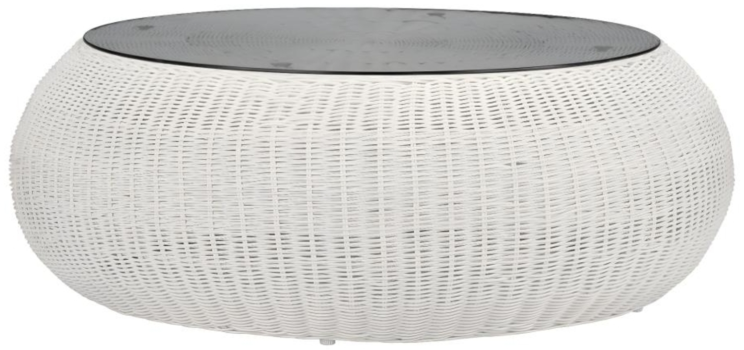 Vente-unique - Gartentisch - Polyrattan - Elfenbeinweiß - WHITEHEAVEN von MYLIA Bild 1