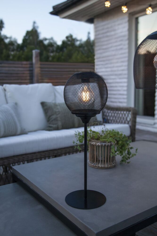 LED-Solar-Tischlampe "Sunlight", schwarz, Metall Bild 1