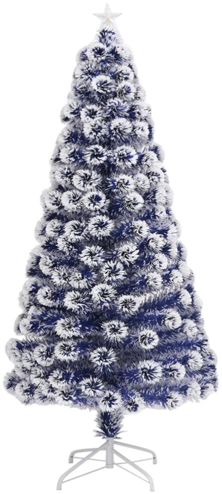 Künstlicher Weihnachtsbaum mit LED Weiß & Blau 64 cm Glasfaser Bild 1