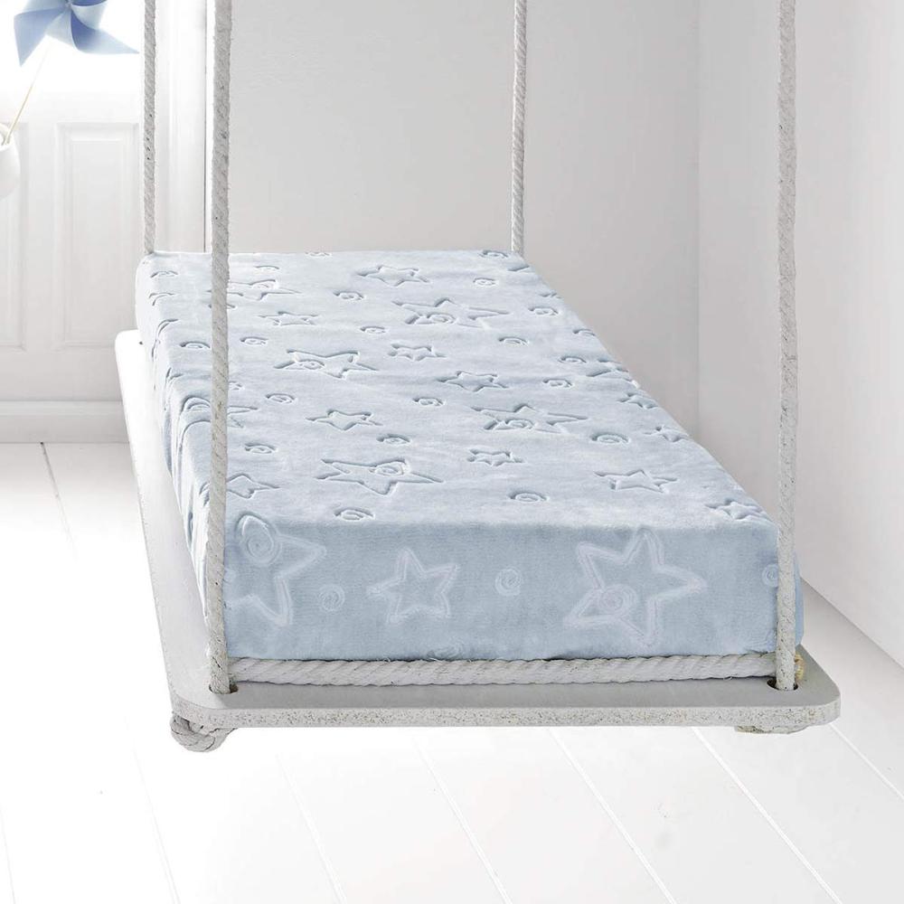 PIELSA 6627-62, Babydecke, Babydecke, Neugeborene, Babydecke, Winterdecke, Babydecke, Babydecke, geprägte Decke, Wiegedecke, Blau, Größe 80 x 110 cm Bild 1