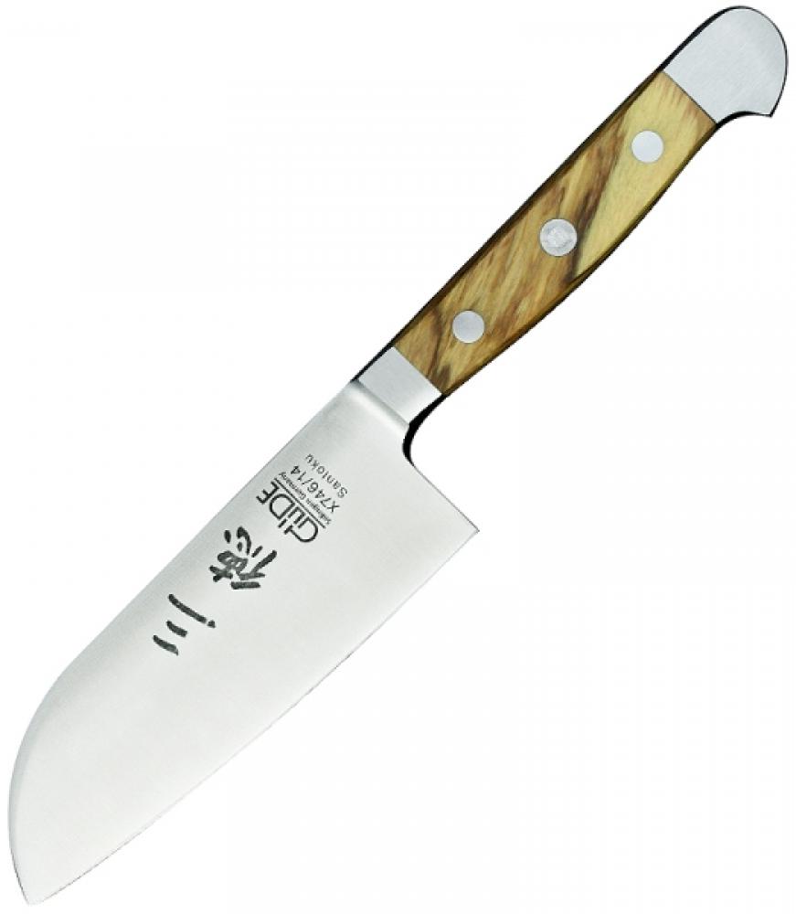 Santoku klein X746/14 von GÜDE, Serie Alpha Olive, 14 cm Klinge Bild 1