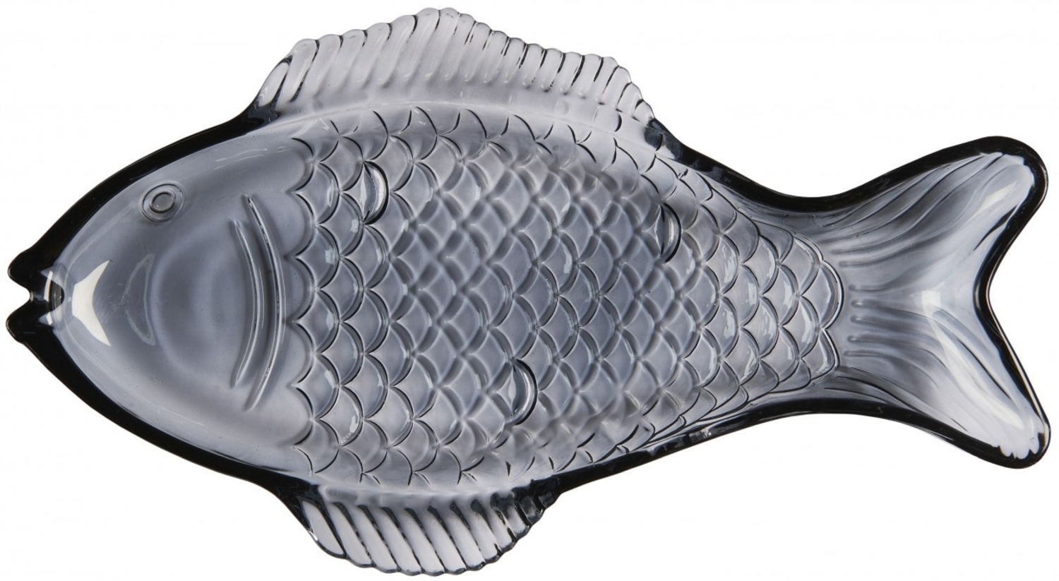 Ib Laursen Servierplatte Teller Schale L 28cm Fisch Fischform Glas Blau 0349-69 Bild 1