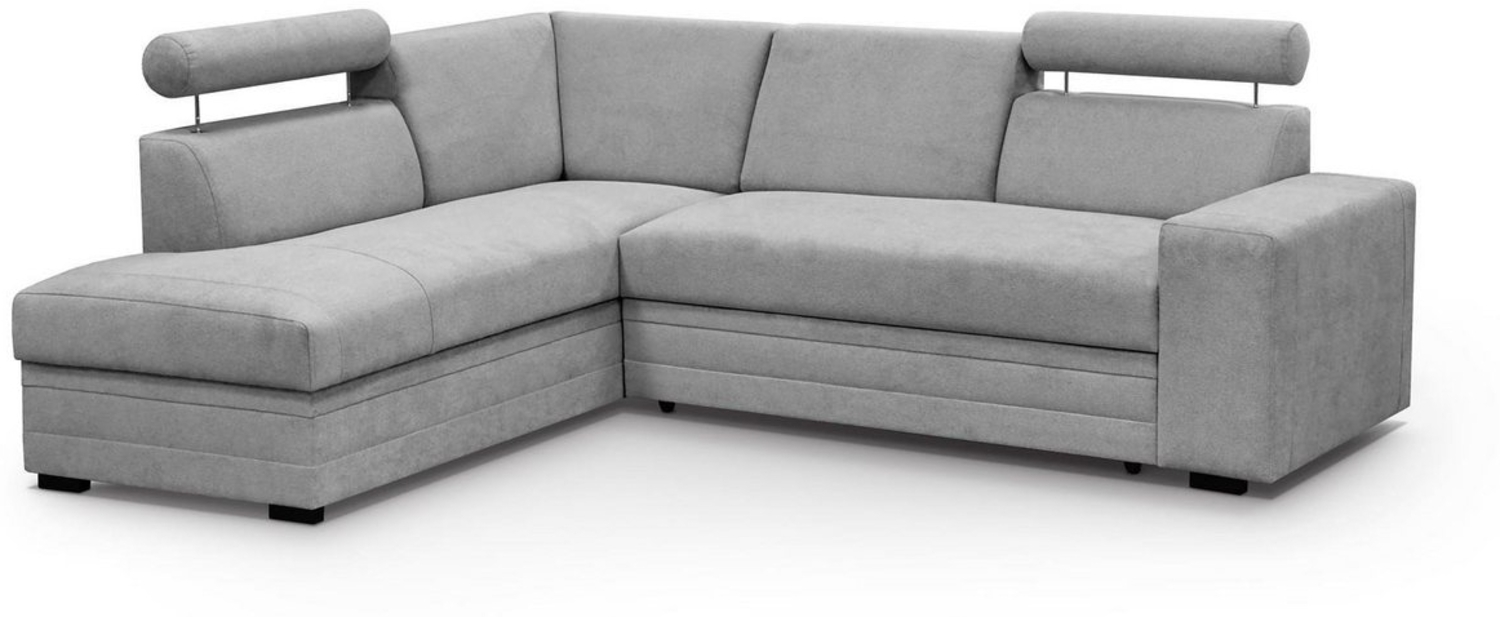 Beautysofa Ecksofa Roma Die Lieferung beinhaltet die Lieferung in die Wohnung, 250 cm breite L-Form Polsterecke, Schlaffunktion, Bettkasten, verstellbare Kopfstützen Bild 1