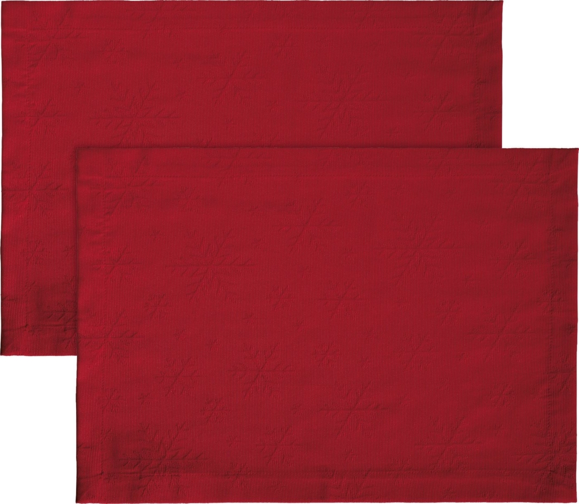REDBEST Platzset Tischset "Snowflake" 2er-Pack, bügelleicht Uni Bild 1