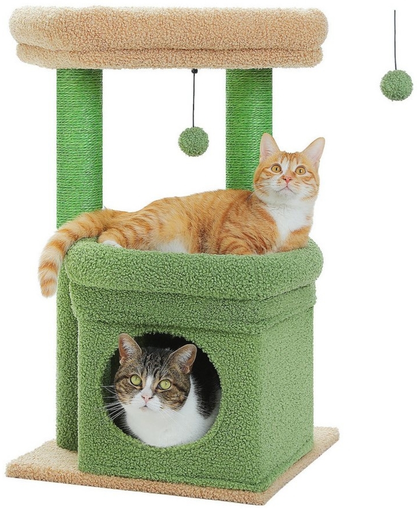 PAWZ Road Kratzbaum Kleiner Katzenbaum, mehrstöckiger Katzenturm,gemütlicher Katzenwohnung, mit Sisal-überzogenem Kratzbaum Bild 1