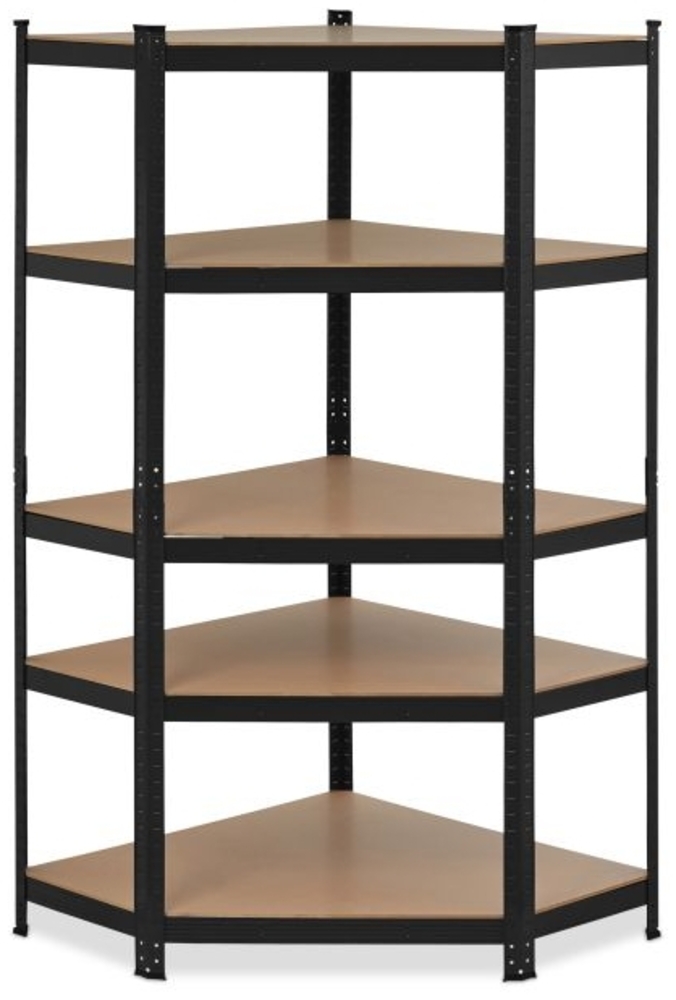 Schwarzes Eck Schwerlastregal 5 Ebenen Bild 1