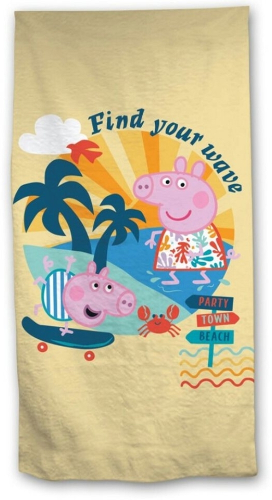 Peppa Pig Strandtuch Peppa Wutz Pig George Kinder Mikrofaser Strandtuch Badetuch XL 70x140 Bild 1