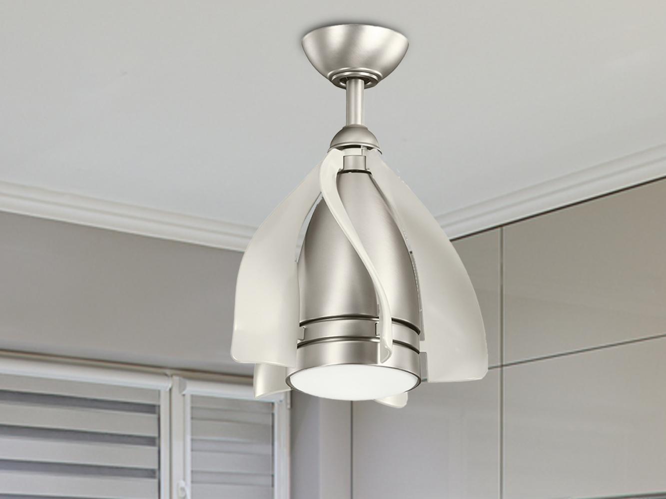 Elstead Lighting Terna Pendelventilator LED nickel gebürstet Bild 1