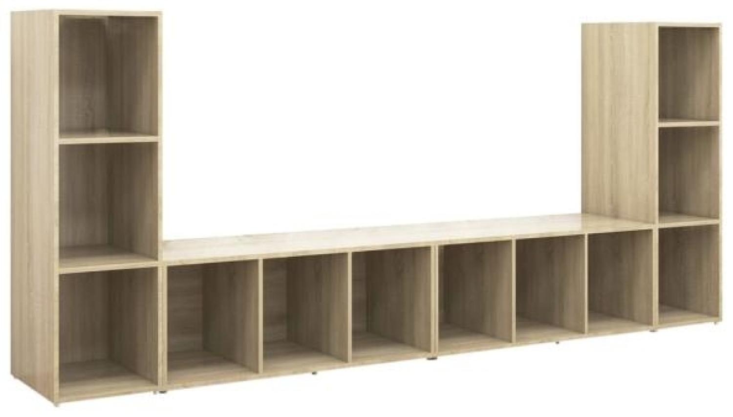 vidaXL TV-Schränke 4 Stk. Sonoma-Eiche 107x35x37 cm Holzwerkstoff 3080036 Bild 1