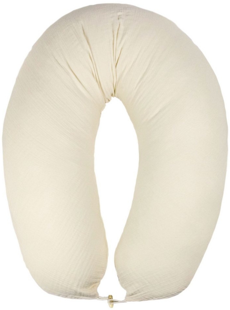 SEI Design Stillkissen Seitenschläferkissen XXL Babynest - Baby Erstausstattung Neugeborene, Schwangerschaftskissen 190x30 cm, Schwangerschaftskissen mit Bezug, Musselin Bezug 100% BIO Baumwolle, 100% Vegan Bild 1