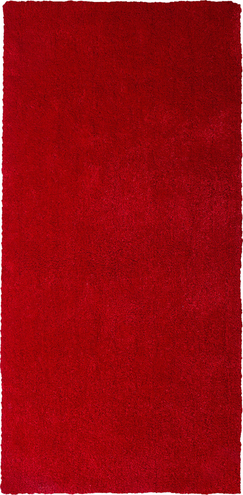 Teppich rot 80 x 150 cm Shaggy DEMRE Bild 1