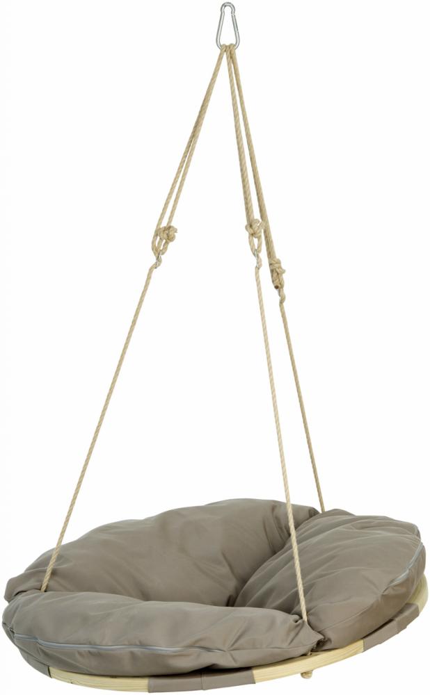 AMAZONAS Hängesessel Swing Nest Taupe mit weich gepolsterter Liegefläche und abnehmbarem Kissen Bild 1