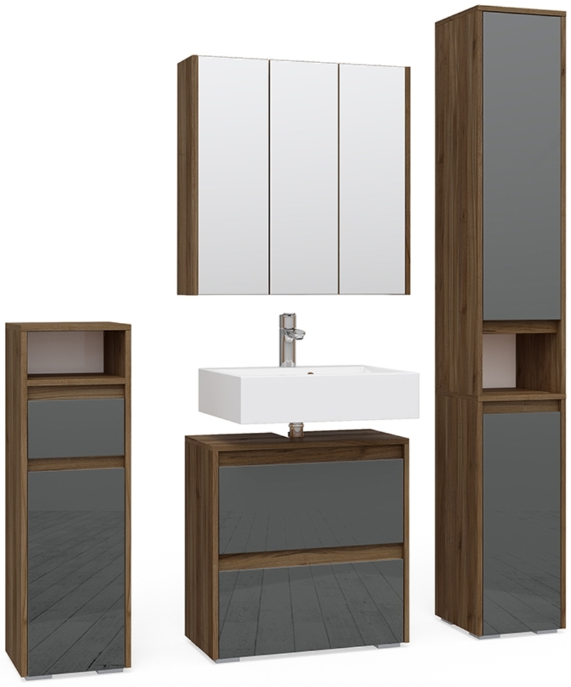 Badmöbel-Set Majest Anthrazit 4 Teile Vicco Bild 1