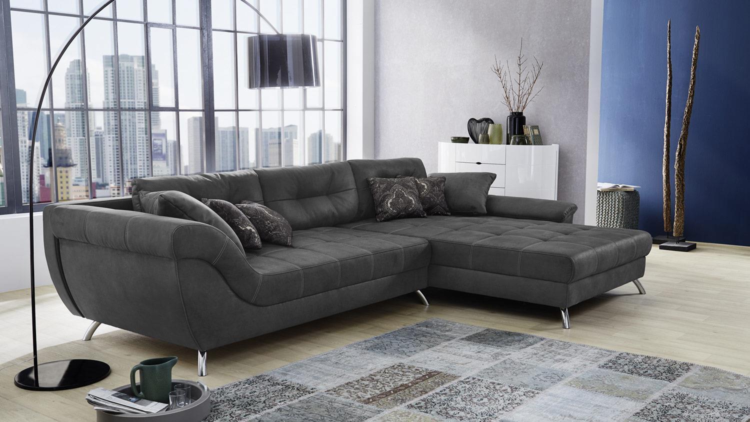 Wohnlandschaft SAN FRANCISCO Sofa Ecksofa Polstersofa in antik grau Bild 1