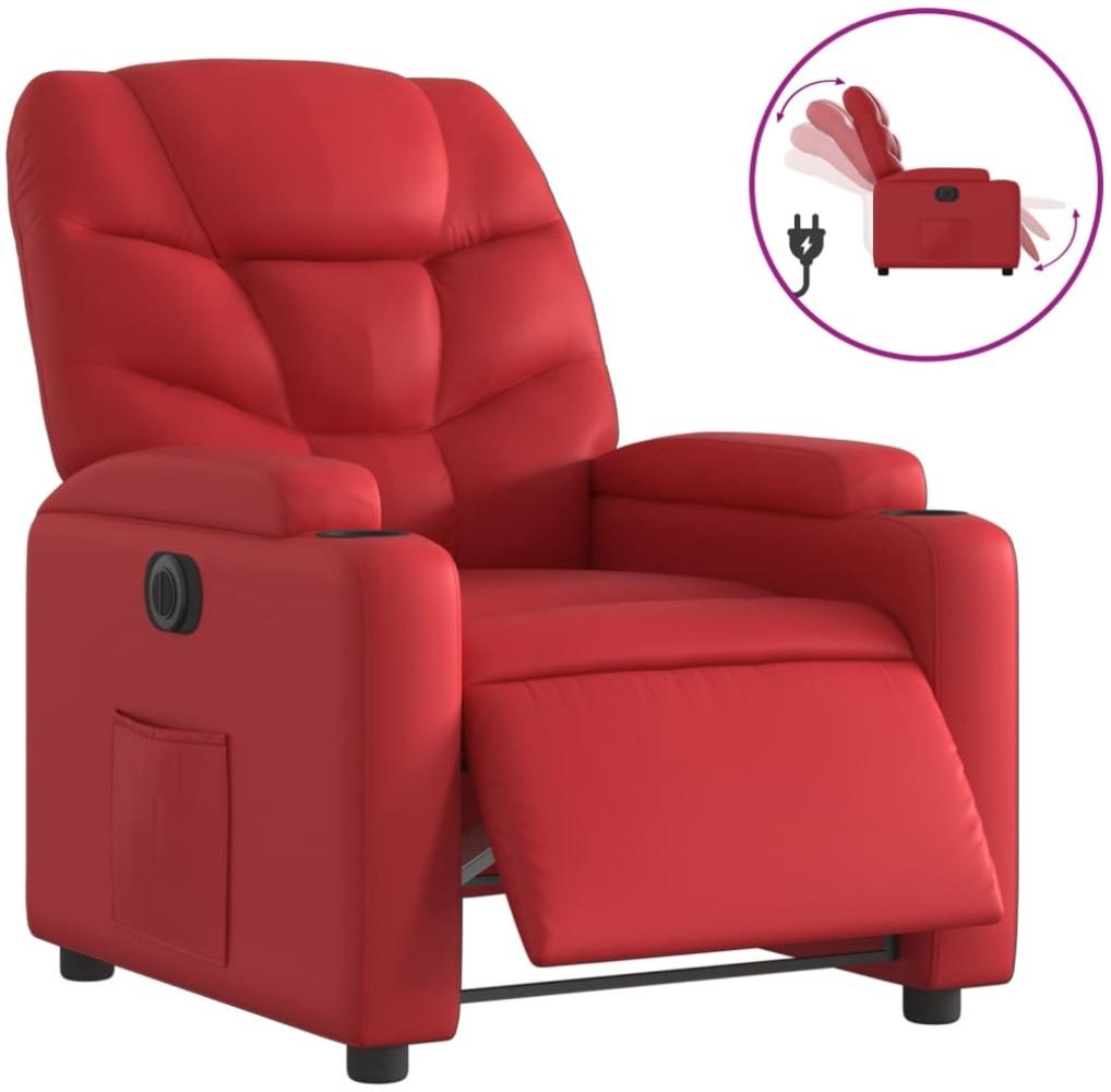 vidaXL Relaxsessel Elektrisch Rot Kunstleder 3204649 Bild 1