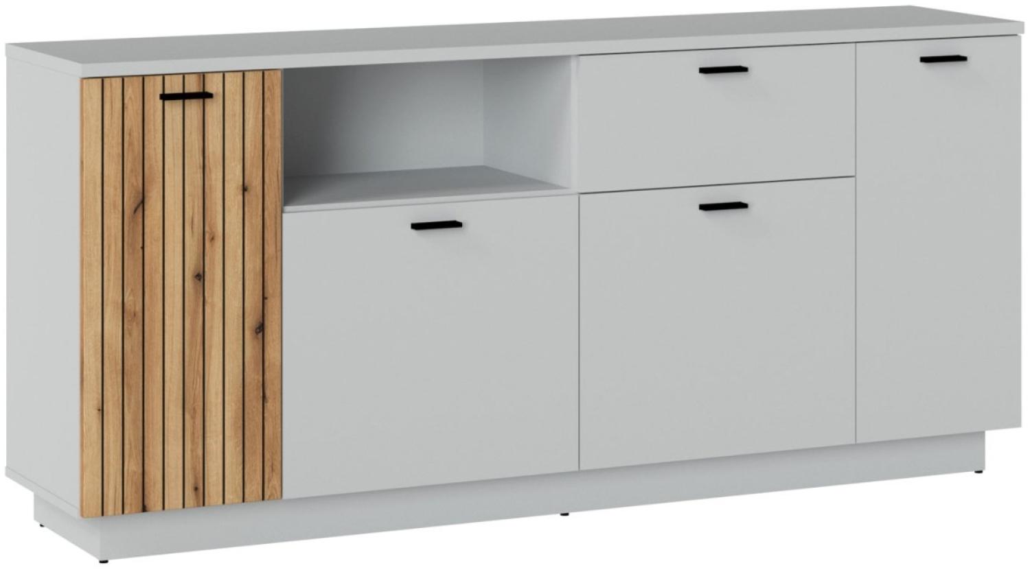 Sideboard Kommode Vero 180x40x83cm grau Evoke Eiche MDF Bild 1