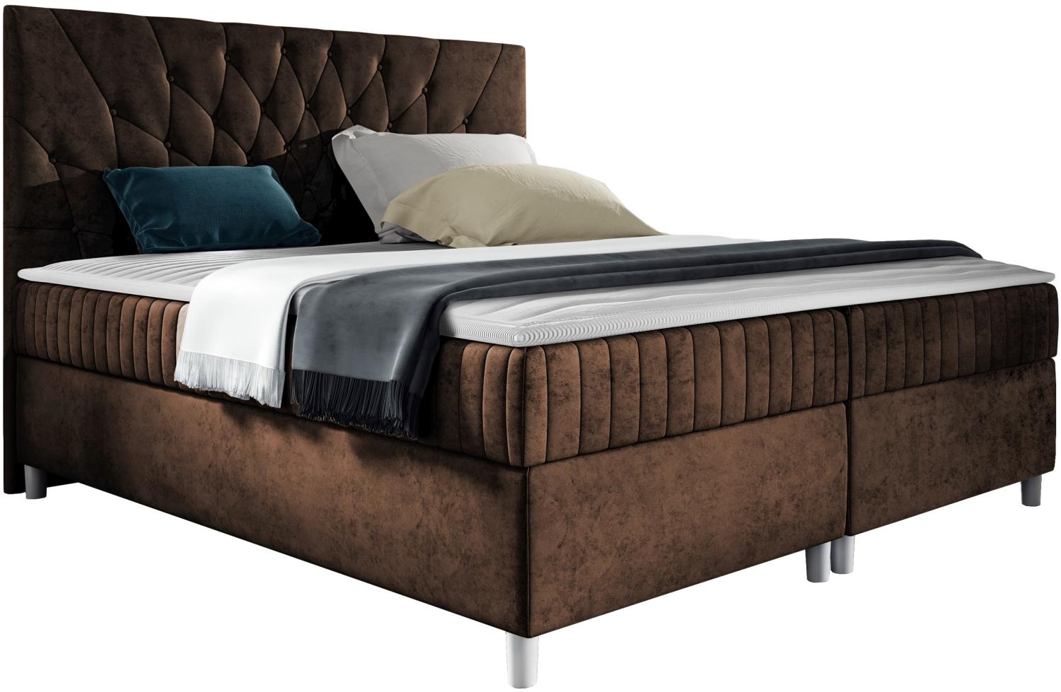 Boxspringbett Murseno, Braun, 140x200 cm Bild 1