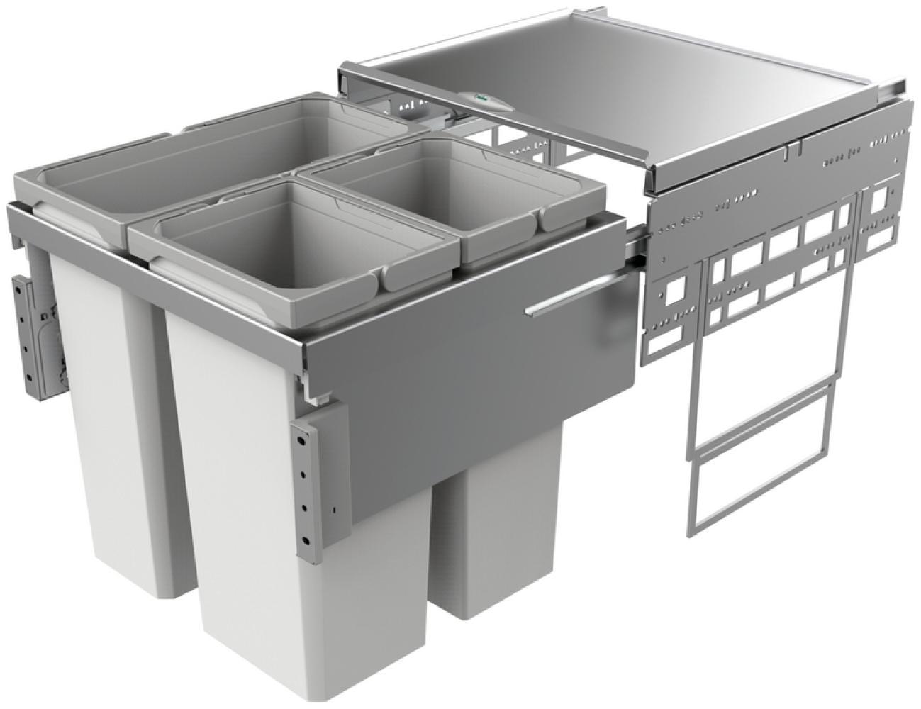 Abfallsorter COX® BASE 460 S/500-3 hellgrau mit 46 (1 x 21/2 x 12,5) Liter Volumen / ab Schrankbreite 50 cm Bild 1