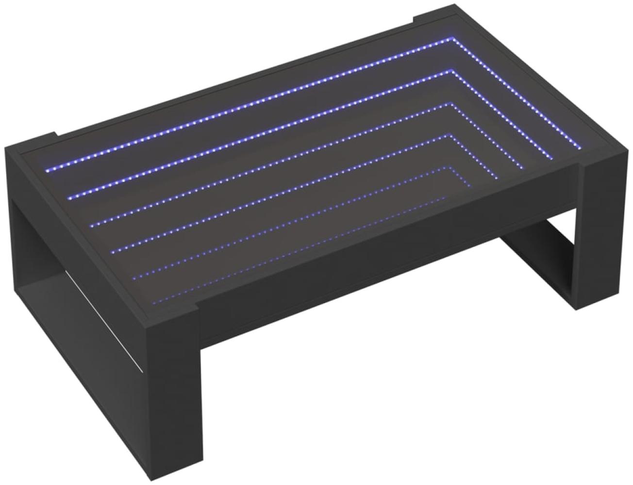 vidaXL Couchtisch mit Infinity-LED Schwarz 90x53x30 cm 847638 Bild 1