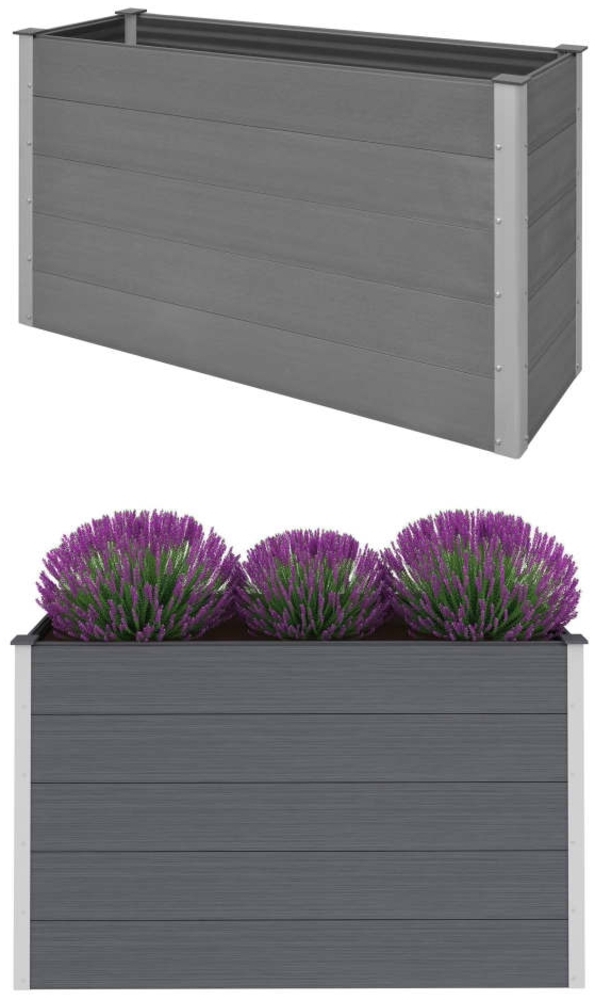 vidaXL Garten-Hochbeet WPC 150 x 50 x 91 cm Grau 43608 Bild 1