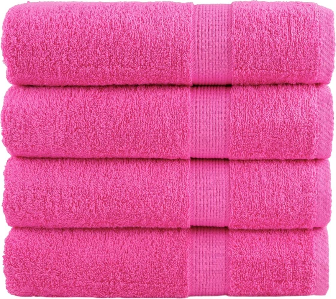 vidaXL Premium-Duschtücher SOLUND 4 Stk. Rosa 70x140 cm 600 g/m² 137525 Bild 1