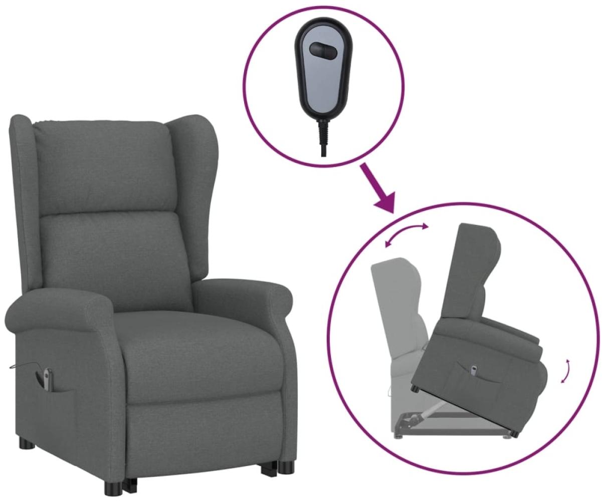 vidaXL Aufstehsessel Dunkelgrau Stoff [289731] Bild 1