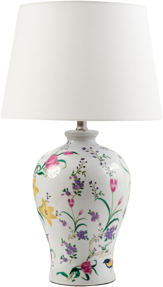 Tischlampe FEBROS Porzellan Weiß Bild 1