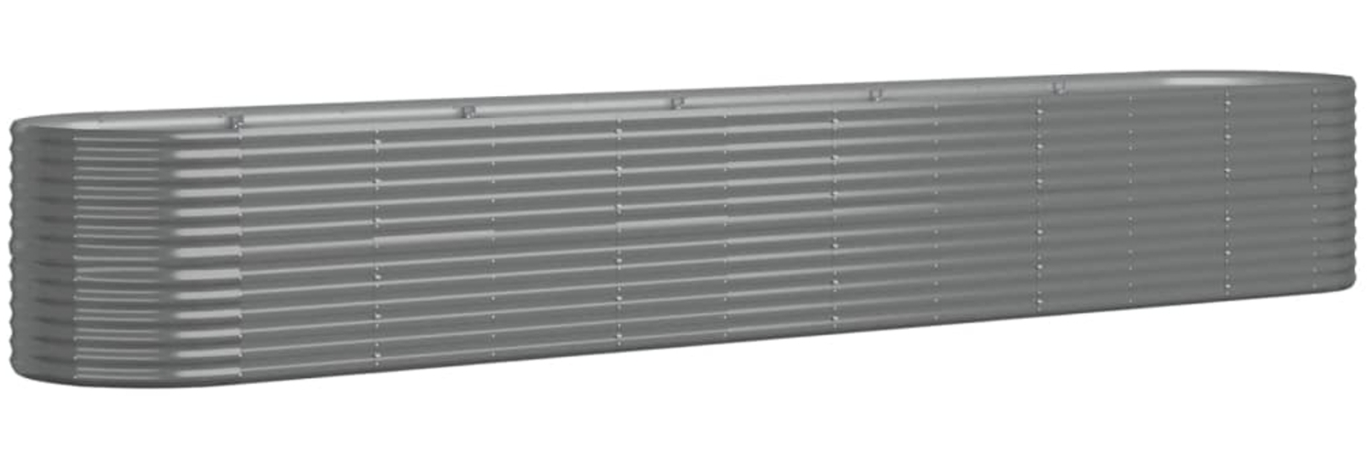 vidaXL Hochbeet Verzinkter Stahl 440x80x68 cm Grau 318969 Bild 1