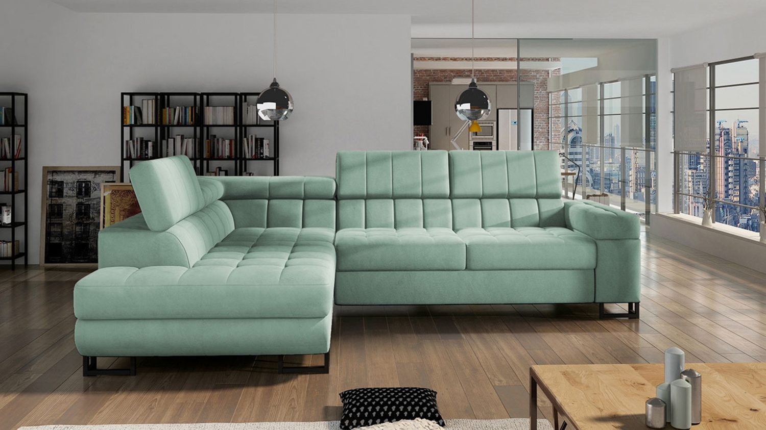 Ecksofa Laris, Seite: Links, Farbe: Magic Velvet 2227 Bild 1