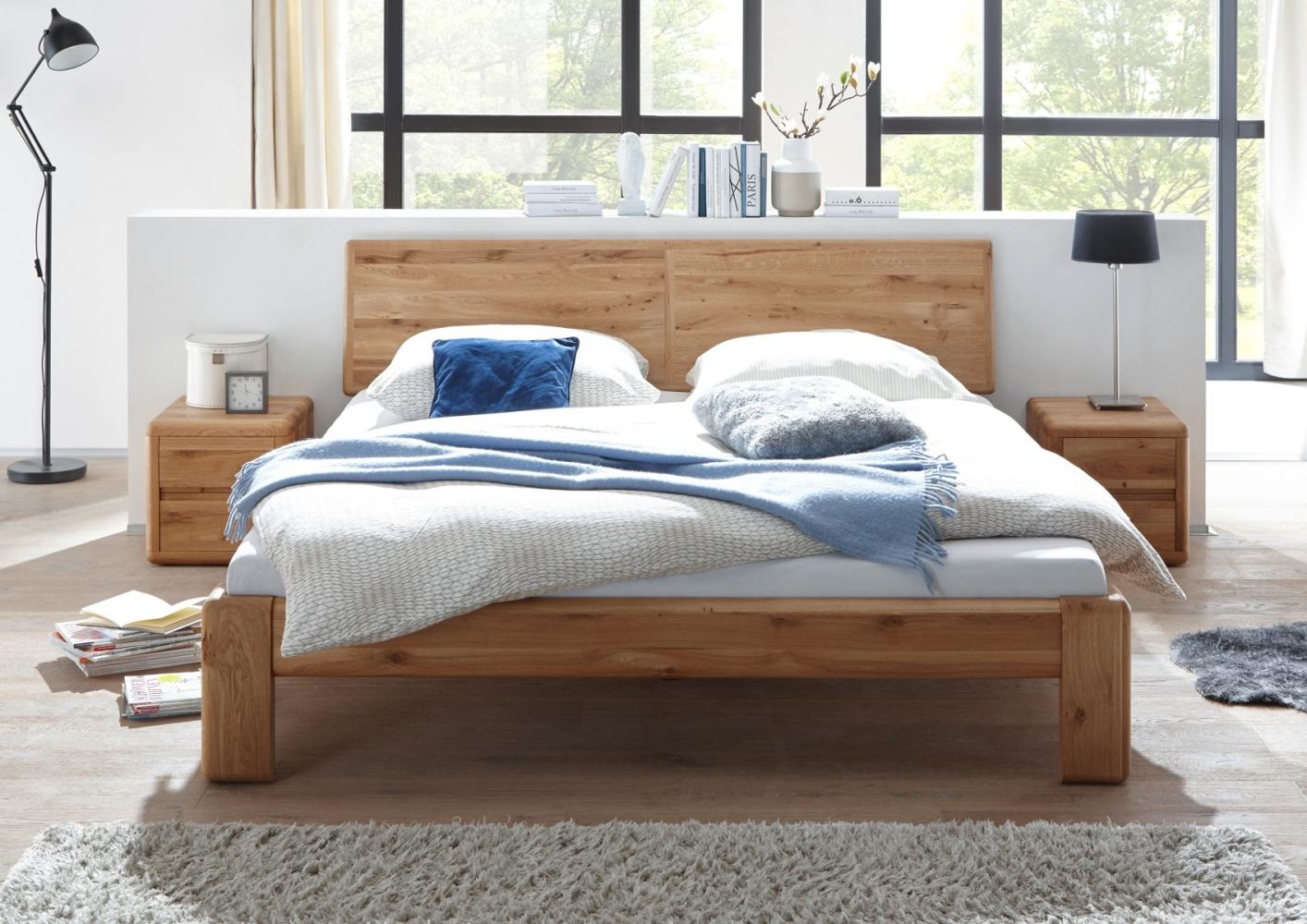 Doppelbett 200x200 cm Wildeiche massiv Verona Bild 1