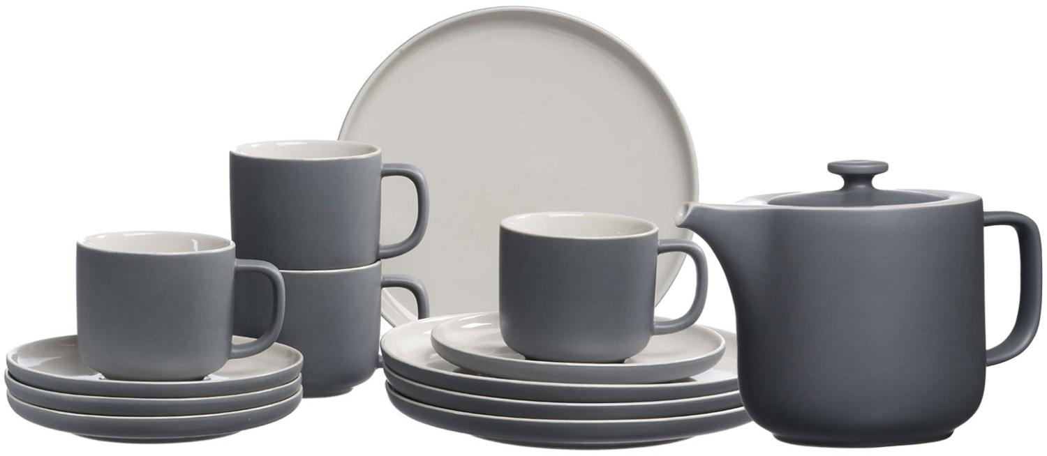 Ritzenhoff & Breker JASPER Kaffeeservice mit Kanne grau 13-teilig Bild 1
