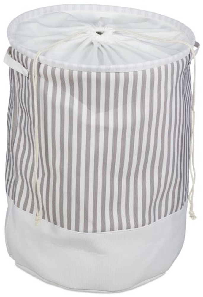 Wäschekorb Stoff mit Streifen Bild 1