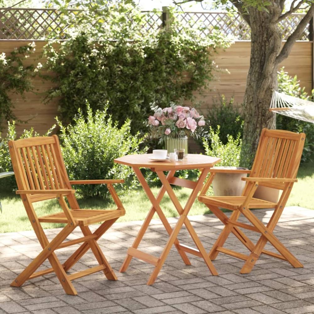 vidaXL 3-tlg. Bistro-Set Klappbar Massivholz Akazie 3295252 Bild 1