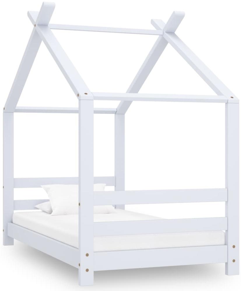 Hausbett >3003004< (LxBxH: 146 x 78 x 132 cm) in Weiß - 146 x 78 x 132 (LxBxH) Bild 1